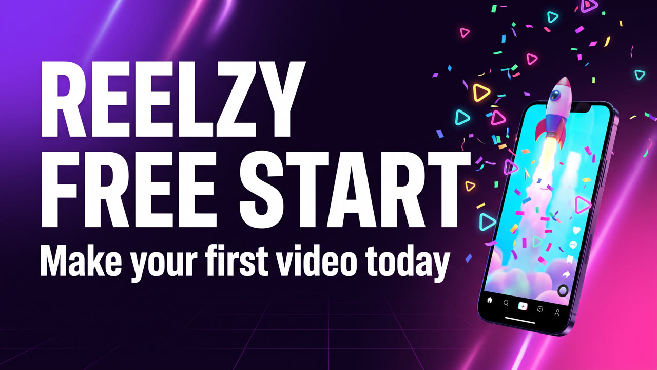 Reelzy Free Start — make your first AI video free