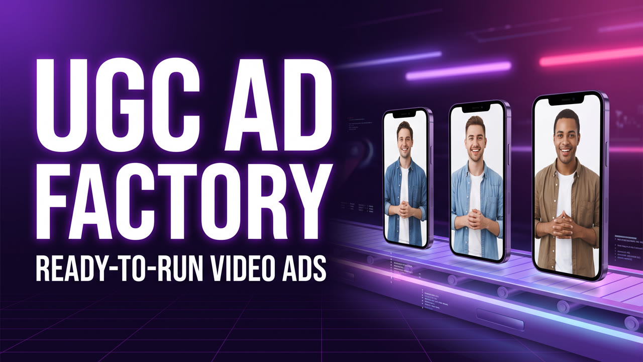 UGC Ad Factory — ready-to-run video ads